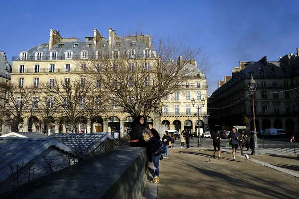 Pohled Obytné Byty Paříži Francie Prosince 2019 — Stock fotografie