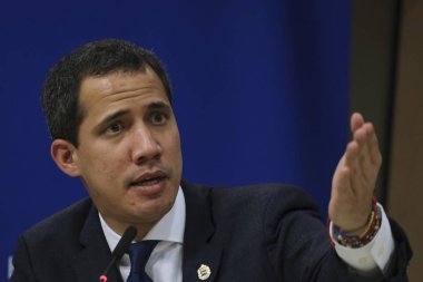Venezuela muhalefet lideri Juan Guaido Brüksel, Belçika 'da 