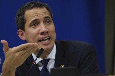 Venezuela muhalefet lideri Juan Guaido Brüksel, Belçika 'da 