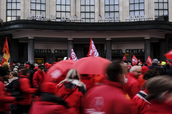 Nemzeti demonstráció a megerősített és jogosan finanszírozott szociális partnerek számára — Stock Fotó