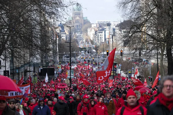 Manifestación nacional a favor de una sociedad reforzada y financiada con justicia — Foto de Stock