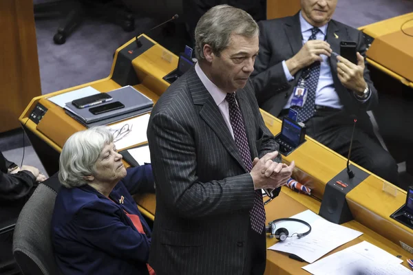 Sesión plenaria del Parlamento Europeo sobre el Brexit — Foto de Stock