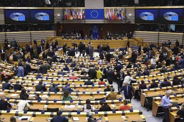 Sesión plenaria del Parlamento Europeo sobre el Brexit — Foto de Stock