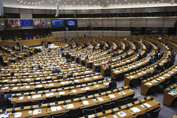 Еу Парламент пленарні сесії про Брексит — стокове фото