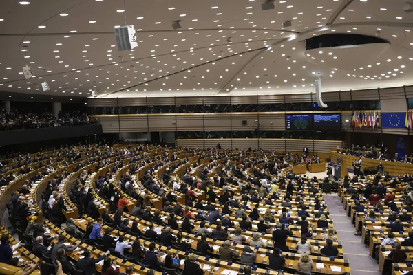 Sesión plenaria del Parlamento Europeo sobre el Brexit — Foto de Stock