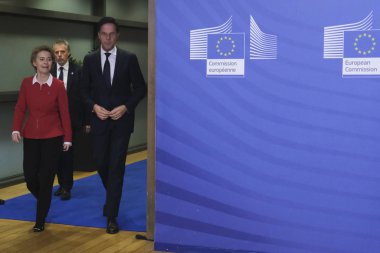 Hollanda Başbakanı Mark Rutte Brüksel 'de.