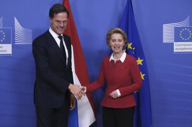 Hollanda Başbakanı Mark Rutte Brüksel 'de.