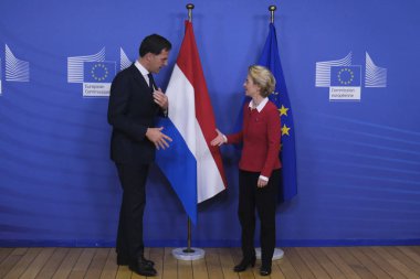 Hollanda Başbakanı Mark Rutte Brüksel 'de.