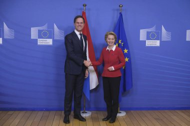 Hollanda Başbakanı Mark Rutte Brüksel 'de.