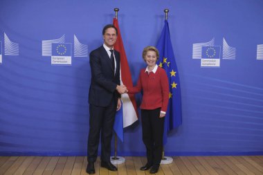 Hollanda Başbakanı Mark Rutte Brüksel 'de.