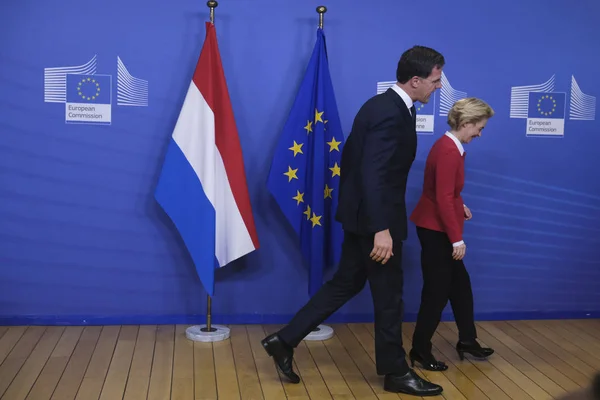 Hollanda Başbakanı Mark Rutte Brüksel 'de. — Stok fotoğraf