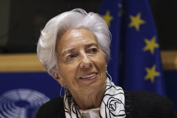 Prezident Evropské centrální banky Christine Lagarde v Eu Parliame — Stock fotografie