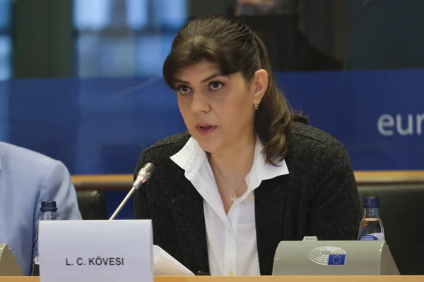 Laura Codruta KOVESI, Fiscal Jefe de la UE en el Parlamento Europeo —  Fotos de Stock