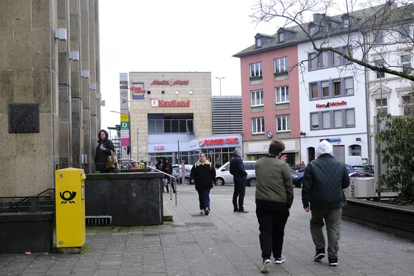 People Walk Street Trier Germany Jan 2020 — Stock Photo, Image
