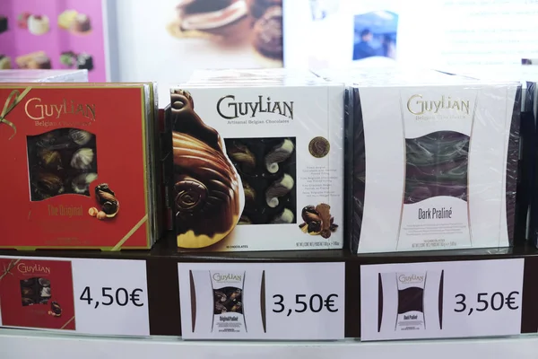 Verschiedene Geschmacksrichtungen Von Schokolade Werden Auf Dem Jährlichen Brussels Chocolate — Stockfoto