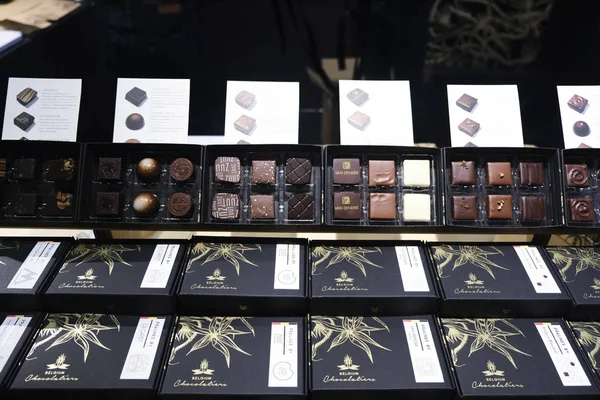 초콜릿 벨기에 브뤼셀에서 2020 열리는 초콜릿 살롱에서 수있다 — 스톡 사진