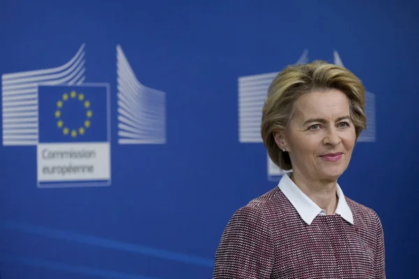 Bruselu Dne Února2020 Předseda Evropské Komise Ursula Von Der Leyen — Stock fotografie