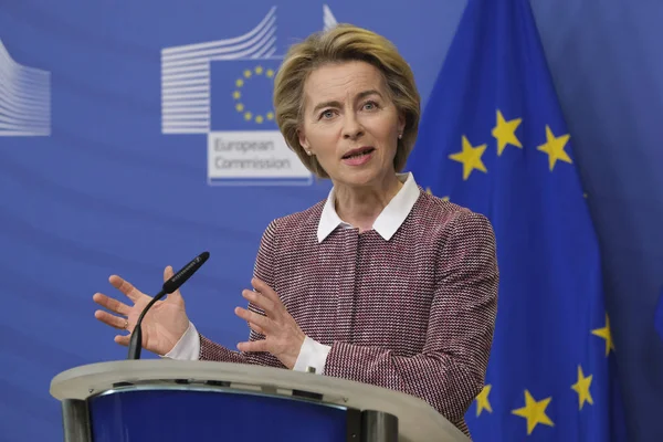 Brüsszel Belgium 2020 Február Ursula Von Der Leyen Európai Bizottság — Stock Fotó