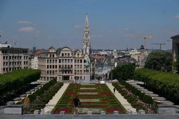 Bryssel Den Maj 2020 Pittoreska Trädgårdar Kunstberg Eller Mont Des — Stockfoto