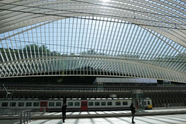 View Gare Lige Guillemins Train Station Liege Belgium May 2020 — Stock Photo, Image
