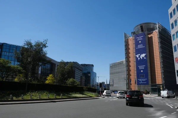 Siedziba Komisji Europejskiej Brukseli Belgia Maja 2020 Roku — Zdjęcie stockowe
