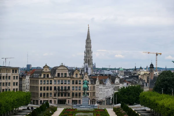 Pohled Exteriéru Radnici Hlavního Města Bruselu Grand Place Bruselu Dne — Stock fotografie