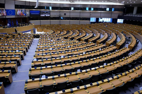 Bryssel Belgien Maj 2020 Allmän Översikt Över Plenisalen Endagsplenarsession Europaparlamentet — Stockfoto