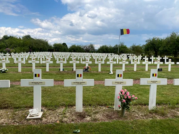 Oorlogsgraven Van Eerste Wereldoorlog Tweede Wereldoorlog Soldaten Geallieerde Militaire Begraafplaats — Stockfoto