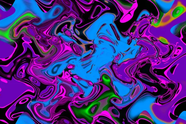 Oil Beautiful Paint Surface Universe Of Color Moving Multicolored — Stock Photo, Image