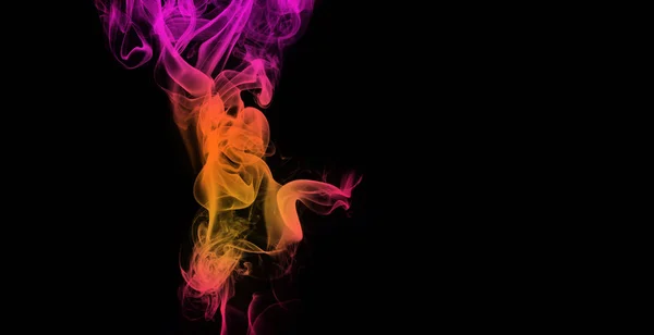 Fialová oranžová růžová kouř pozadí s copyspace — Stock fotografie