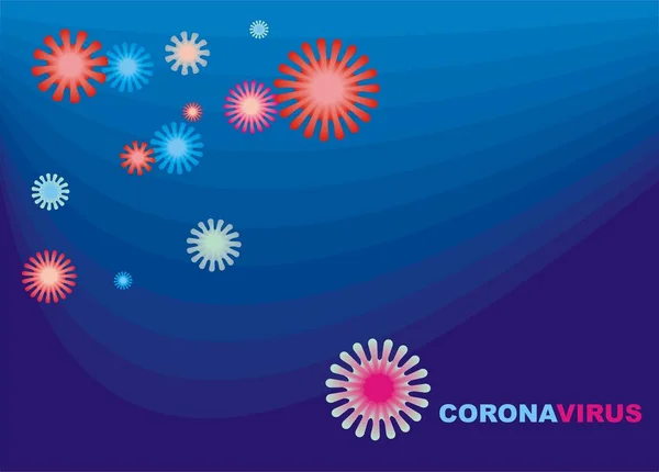 Coronavirus sejt. Kína kórokozó légzőszervi világjárvány riasztás — Stock Vector