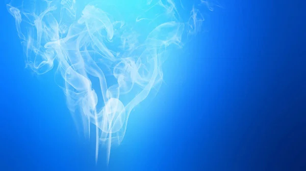 Lichtblauwe Rook Explosie Vloeistof Gas Inkt Deeltjes Met Selectieve Focus — Stockfoto