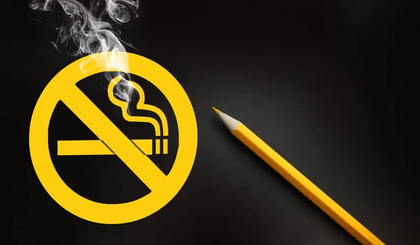 Símbolo Smoking Zone Sign Conceito Vida Saudável — Fotografia de Stock