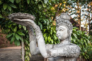 Heykelin ayrıntıları. Chiang Rai bölgesi, Kuzey Tayland.