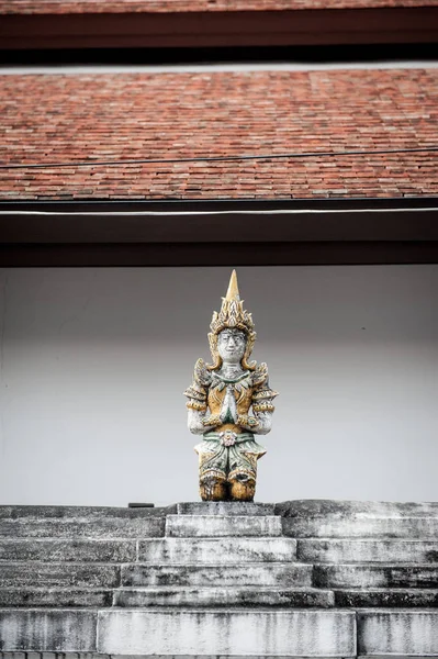 Chiang Mai Thailand Farbenfrohe Und Goldene Tempeldekoration Detail Buddhistische Tempel — Stockfoto