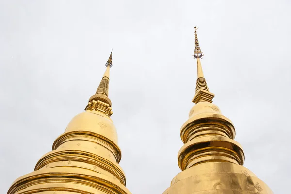 Chiang Mai Tayland Renkli Altın Tapınak Dekorasyonu Budist Tapınağı Süsler — Stok fotoğraf