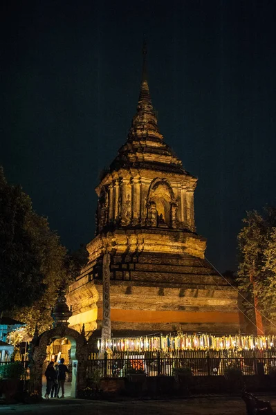 Chiang Mai Tayland Renkli Altın Tapınak Dekorasyonu Budist Tapınağı Süsler — Stok fotoğraf