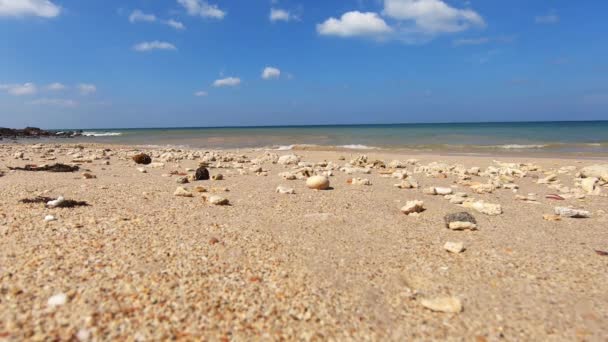 Vista Baixo Bela Areia Branca Phra Longa Praia Koh Lanta — Vídeo de Stock