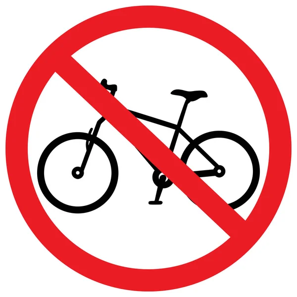 No bicycles sign traffic rules vector illustration — Stock Vector