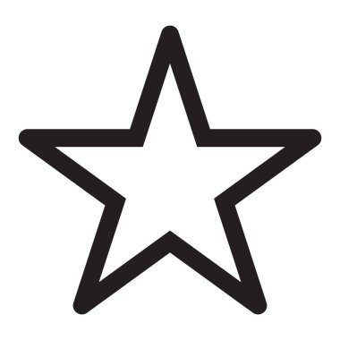 Yıldız simgesi çizimi vektör çizimi