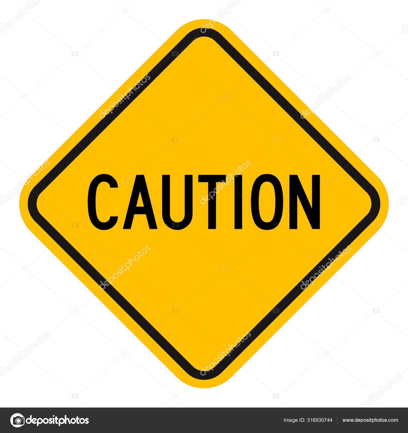 Caution sign warning symbol vector illustration Stock Vector Image by
