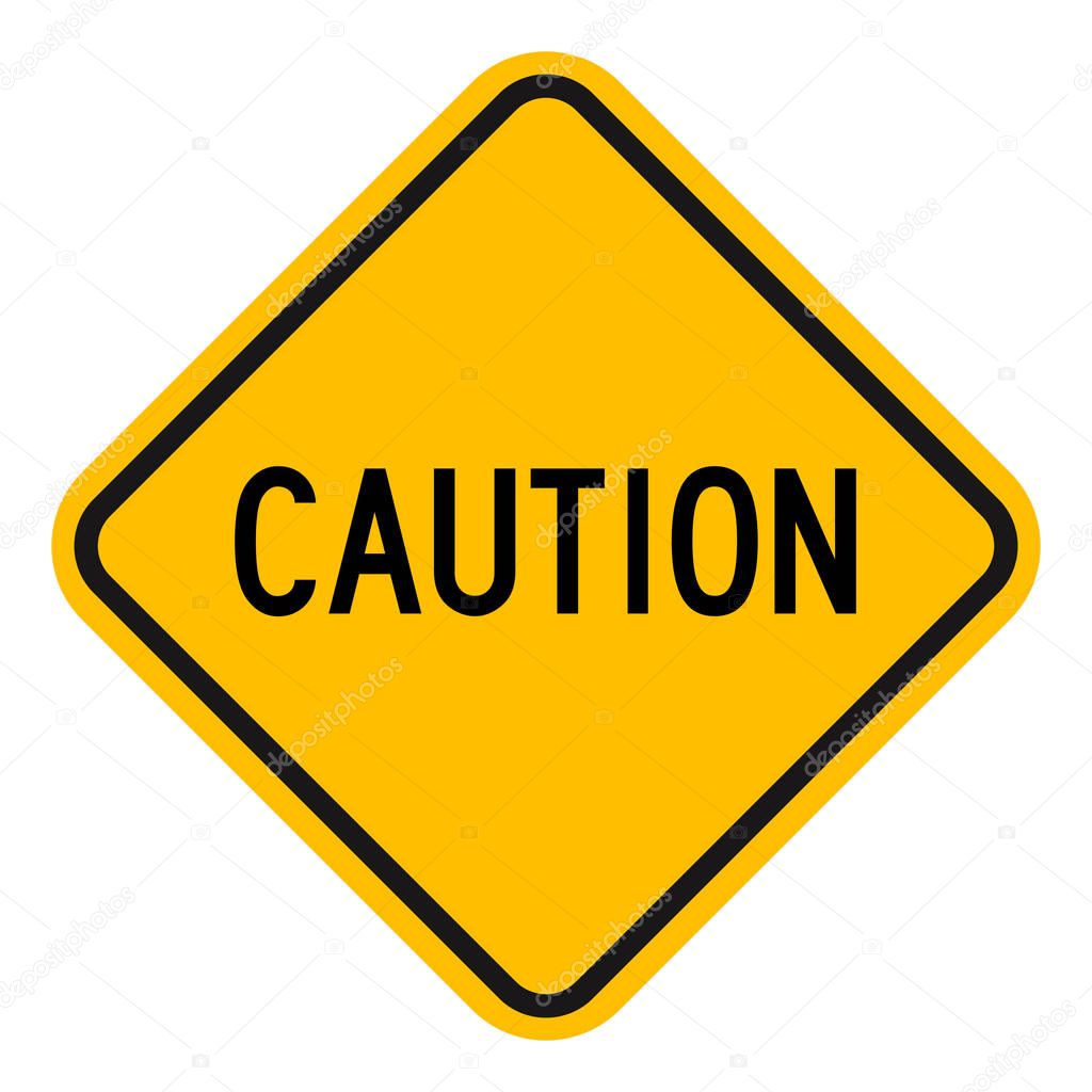 Caution sign warning symbol vector illustration