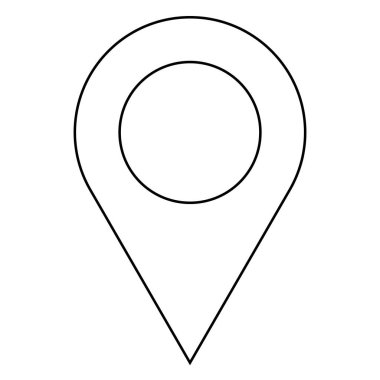 Konum haritası pin noktası vektörü