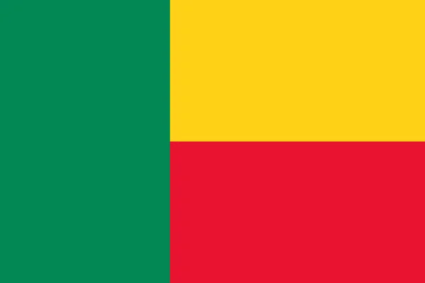 Illustrazione vettoriale bandiera nazionale Benin — Vettoriale Stock