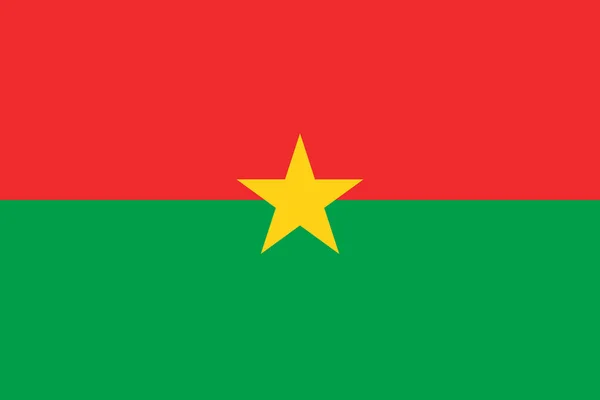 Burkina Faso bandera nacional vector ilustración — Vector de stock