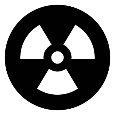 radyoaktif işareti simge vektör çizim