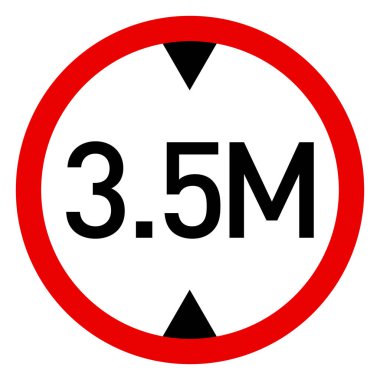 Yükseklik sınırı trafik işareti vektörü