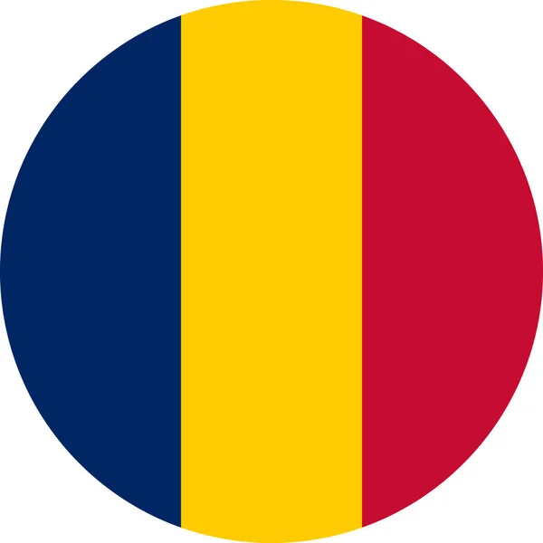 Chad round flag icona vettoriale illustrazione vettoriale — Vettoriale Stock