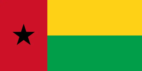 Guinea Bissau vlajkové vektorové ilustrace grafický design — Stockový vektor