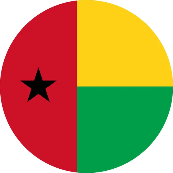 Guinea Bissau kruhový vektor vlajky — Stockový vektor